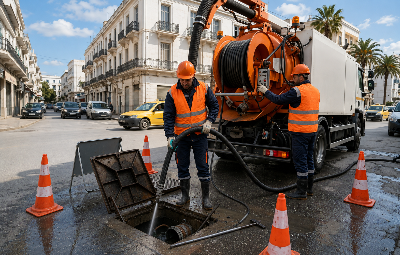 Assainissement — intervention Cap Bon d'Assainissement